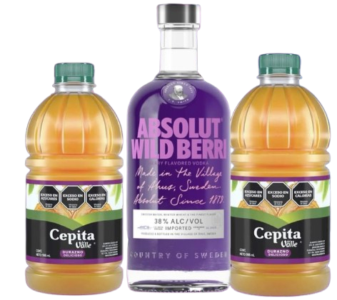 ABSOLUT WILDBERRY + 2 CEPITAS
